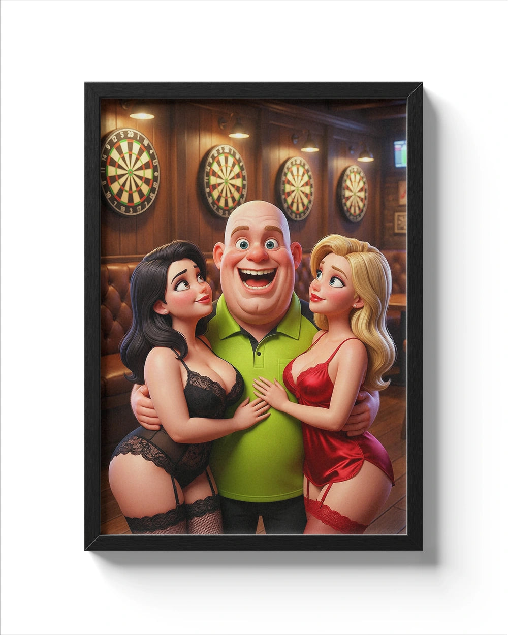 The Green Monster & The Ladies - Premium Art Print