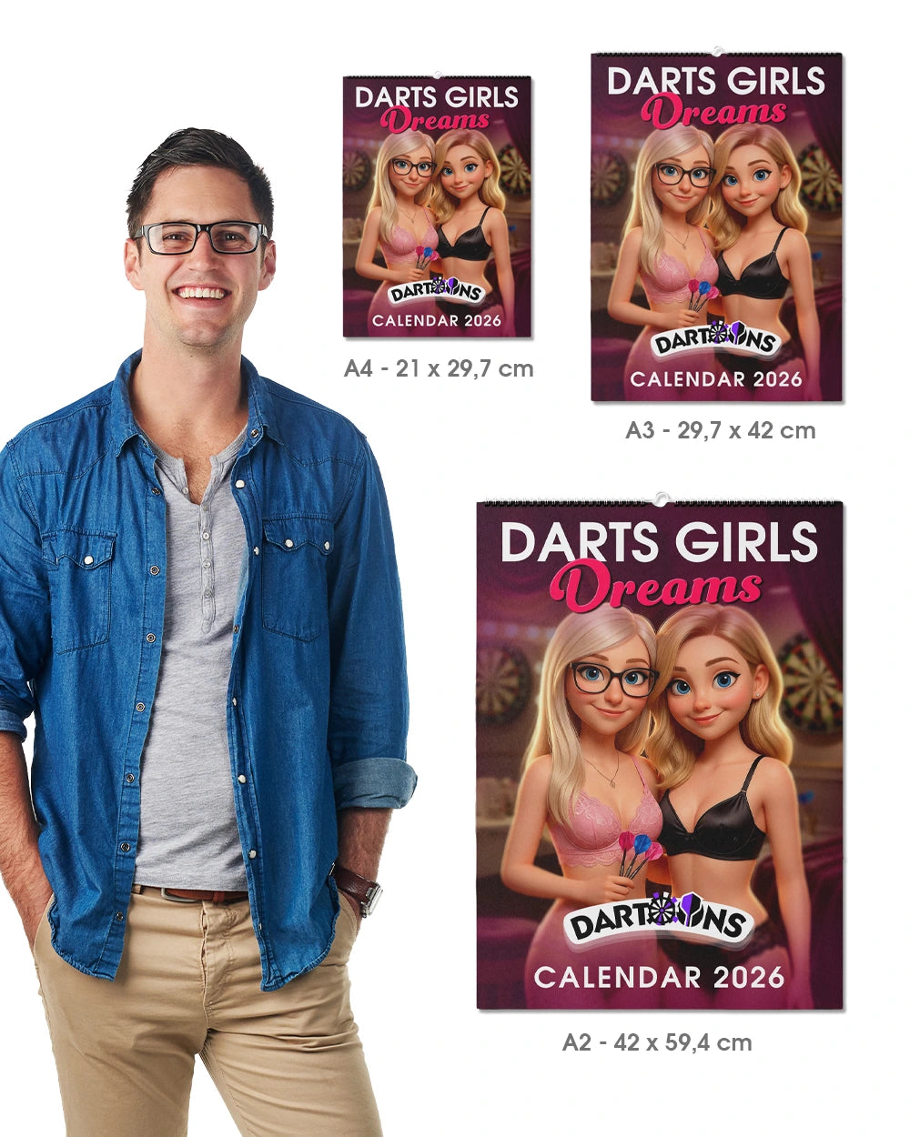 Darts Girls Dreams Art Calendar 2026