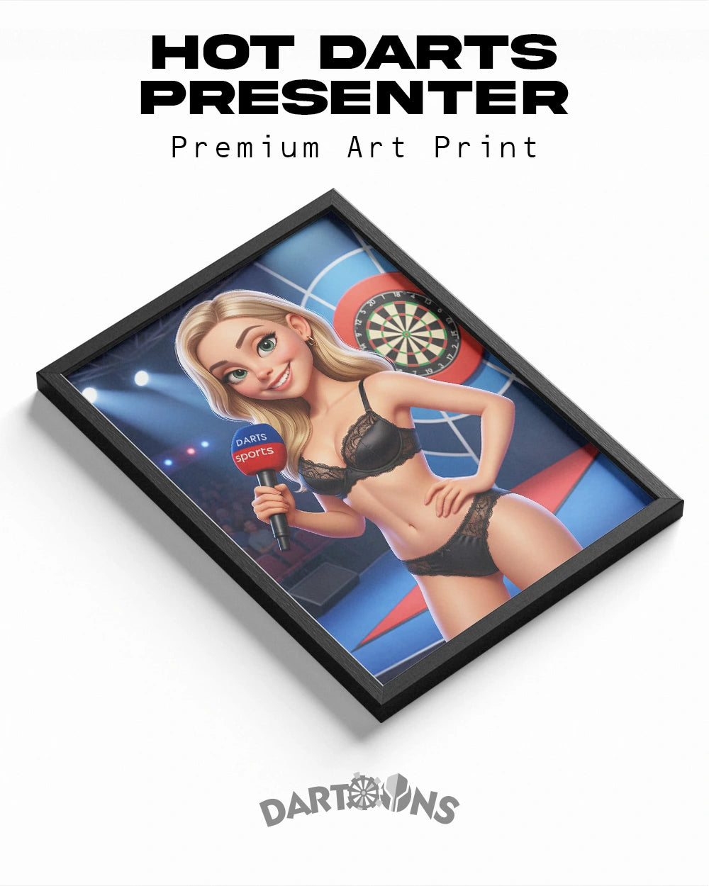 Hot Darts Presenter - Premium Art Print