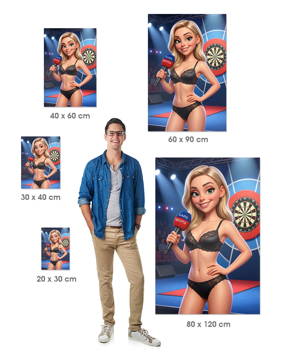 Hot Darts Presenter - Premium Art Print