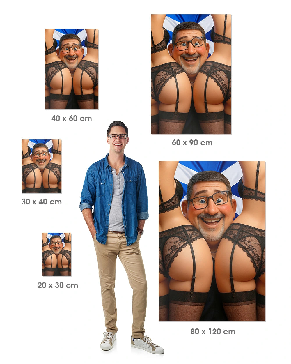 The Flying Andy & Ass - Premium Art Print