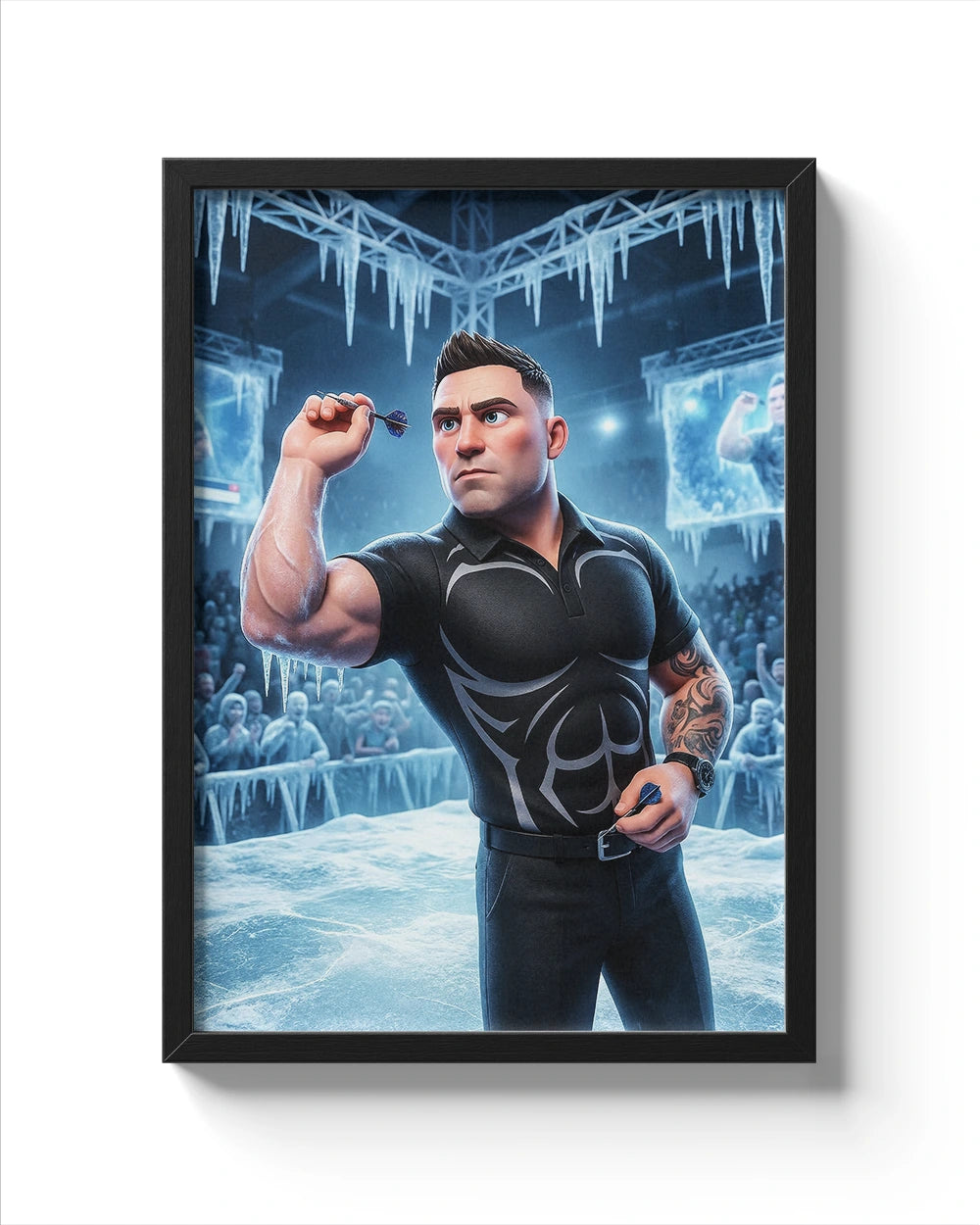 The Muscle Man Throw - Premium Art Print