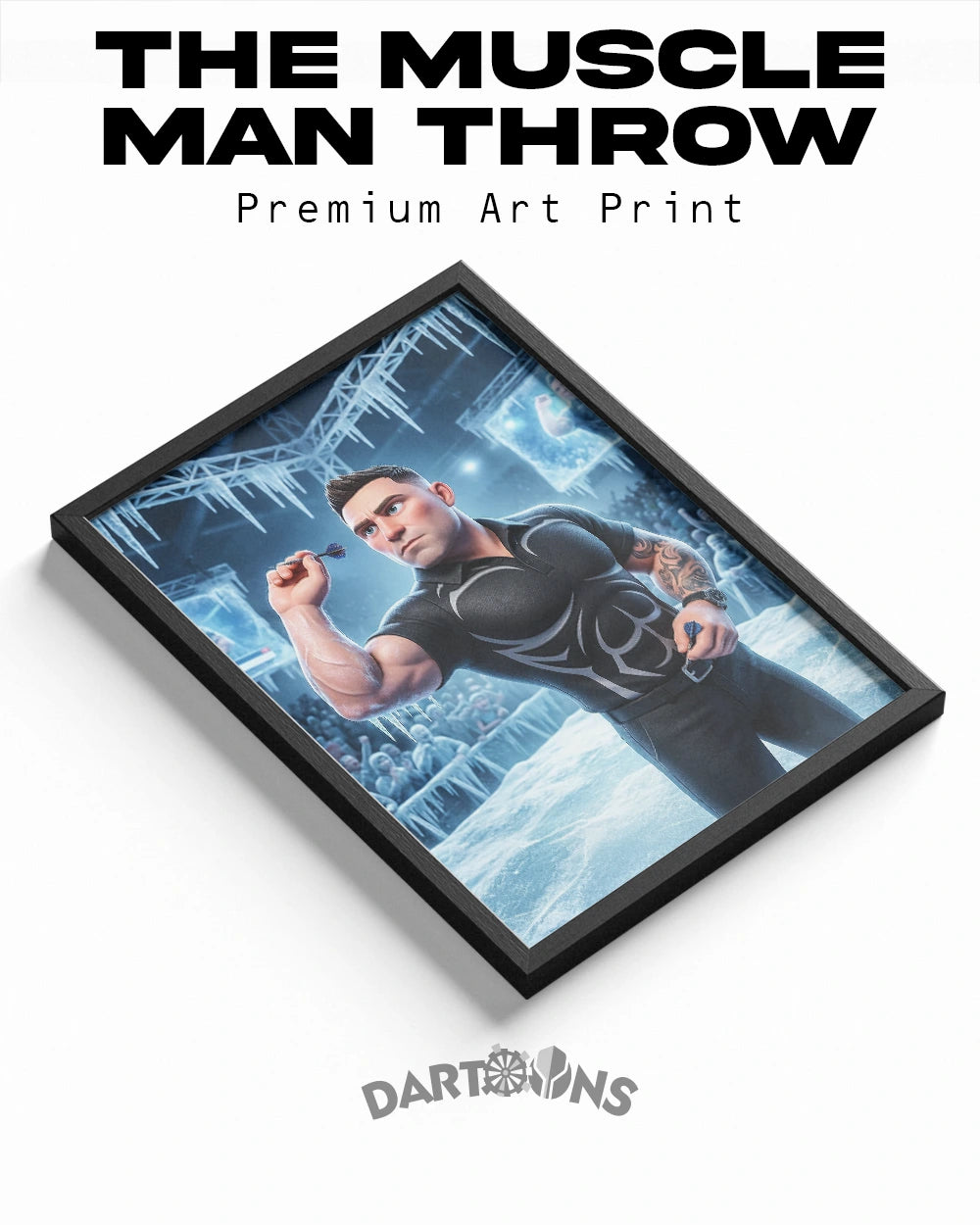 The Muscle Man Throw - Premium Art Print