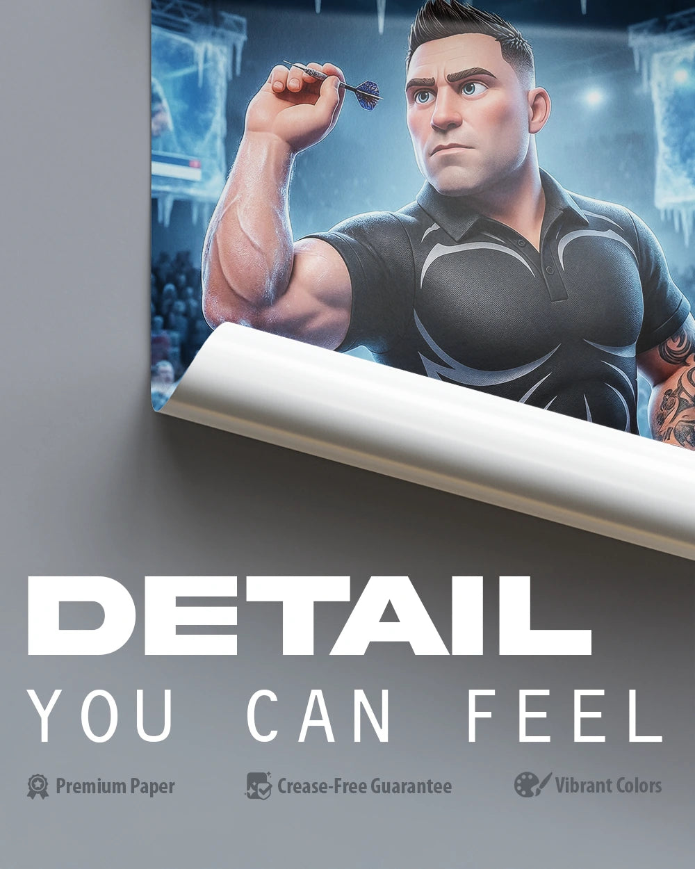 The Muscle Man Throw - Premium Art Print