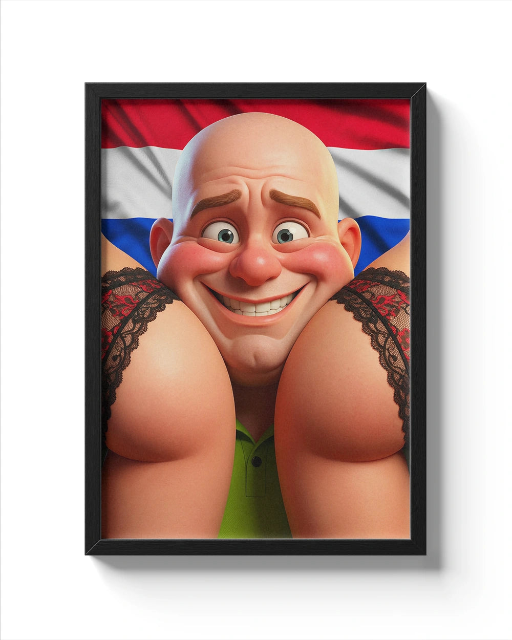 The Shy Green Monster - Premium Art Print