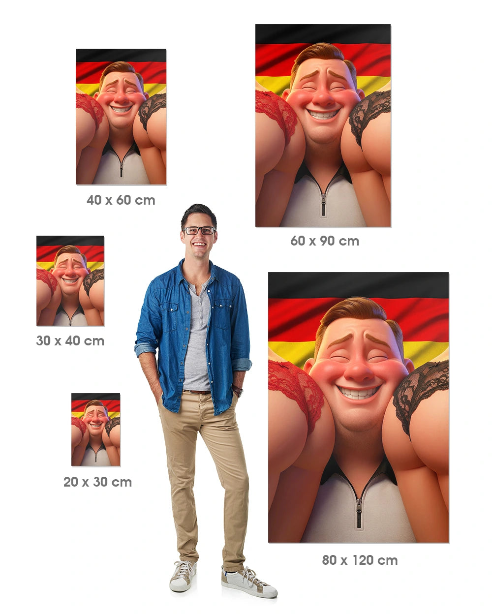 The Happy German - Premium Art Print