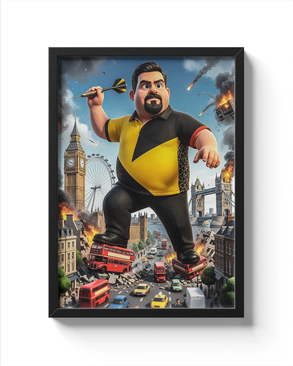 The Huge German Attacks London - Premium Art Print