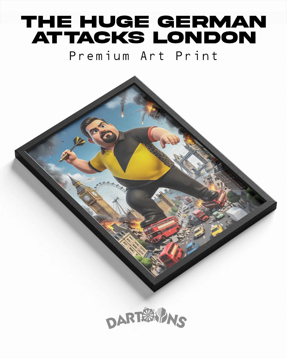 The Huge German Attacks London - Premium Art Print