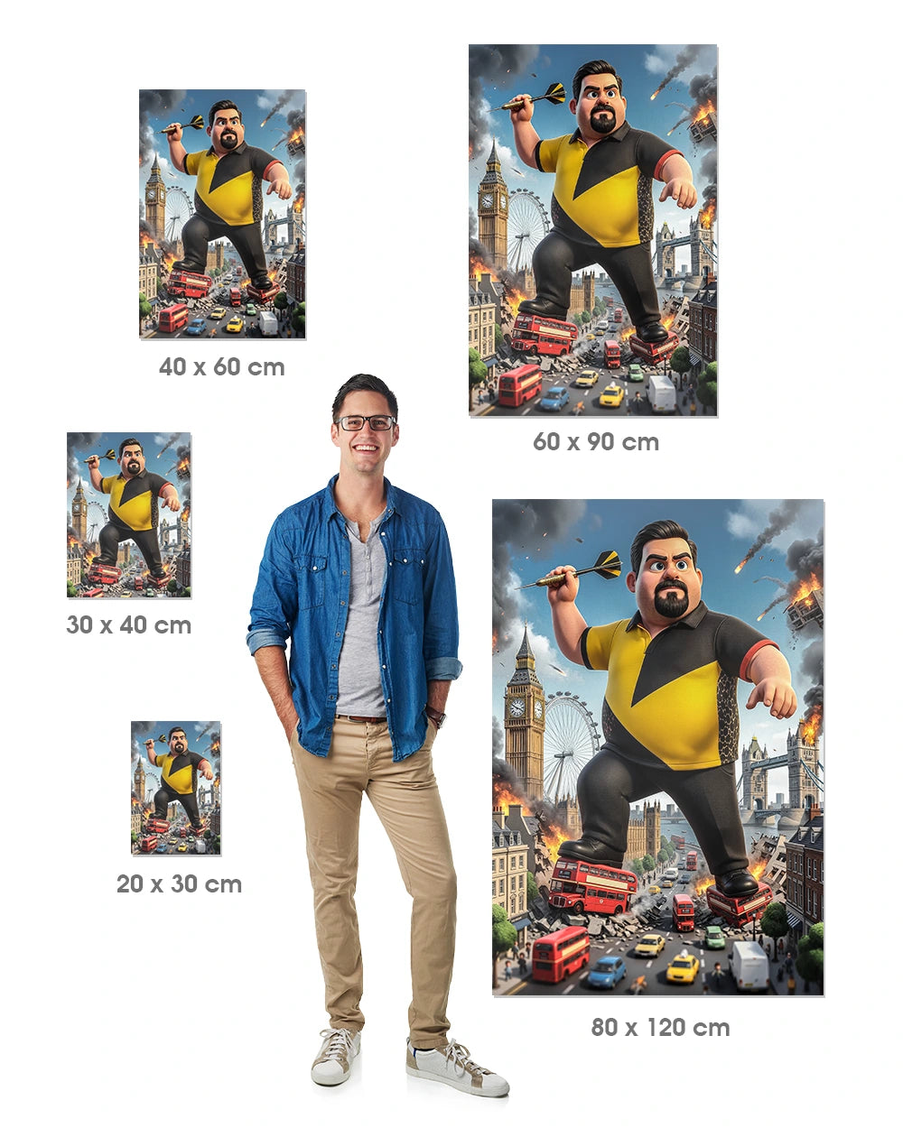 The Huge German Attacks London - Premium Art Print